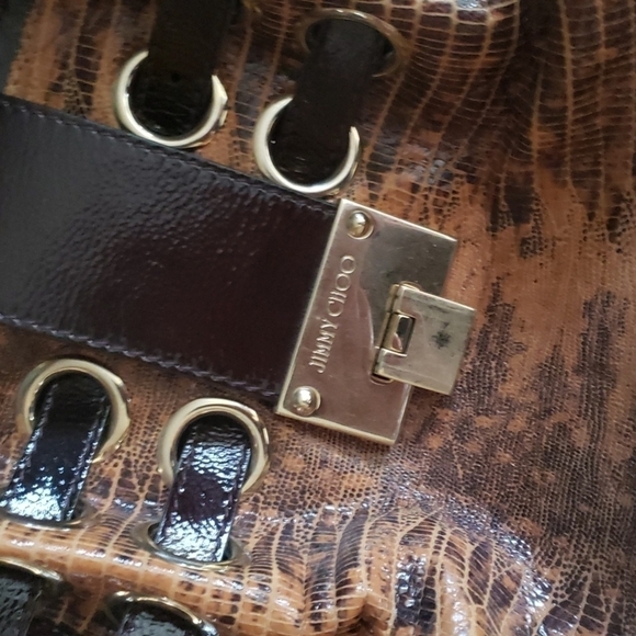 Jimmy Choo lizard embossed bag and a free book. - Picture 3 of 15
